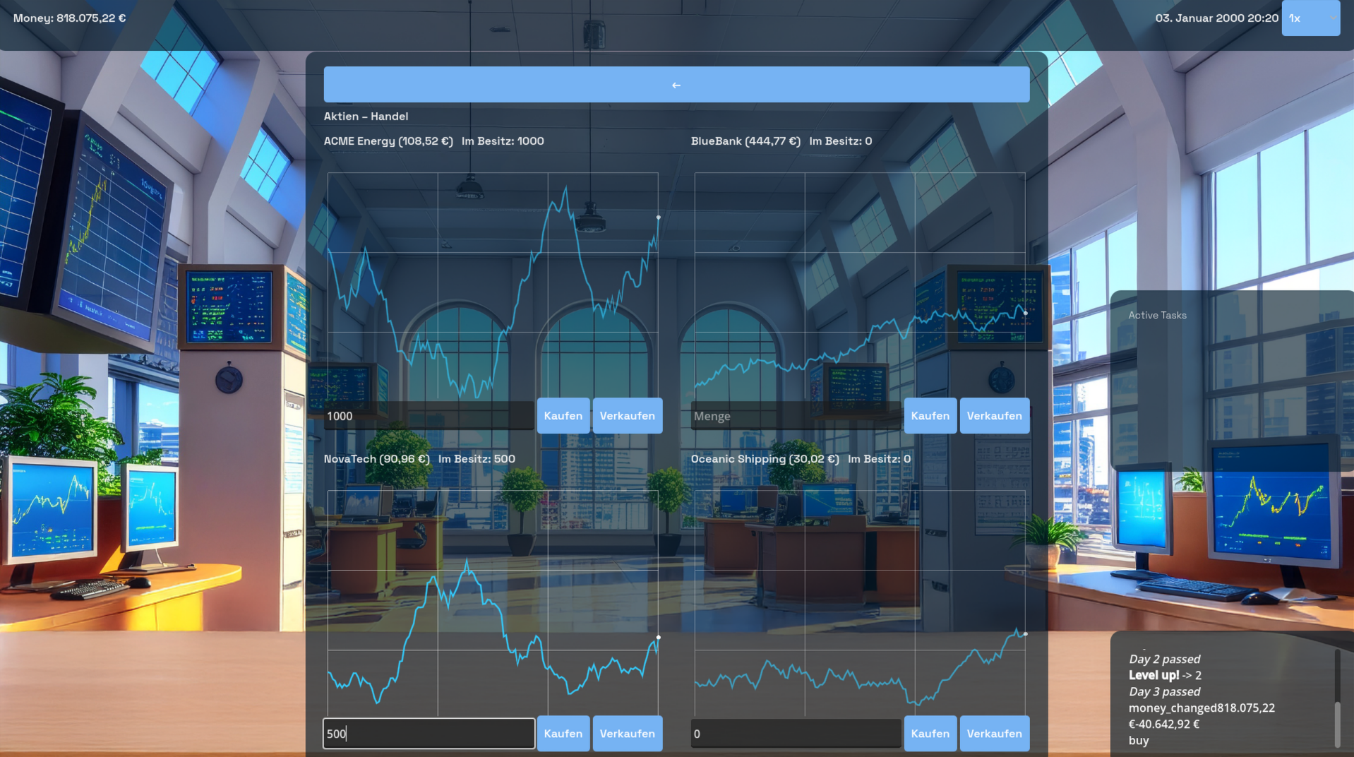 Picture of a stock market interior